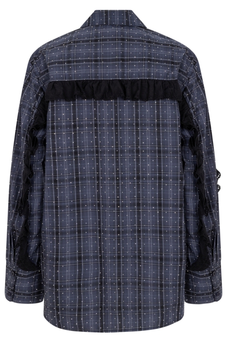 Studio Amaya blauwe dames blouse | Achteraanzicht