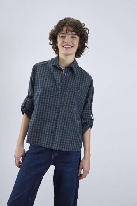 SisterS point groene dames blouse | Model vooraanzicht