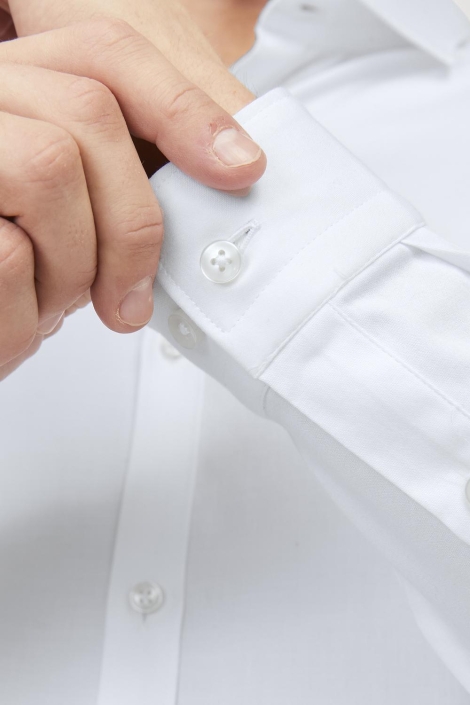 Jack & Jones witte heren overhemd | Close up