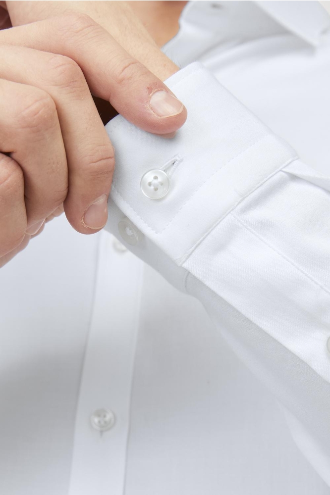 Jack & Jones witte heren overhemd | Close up