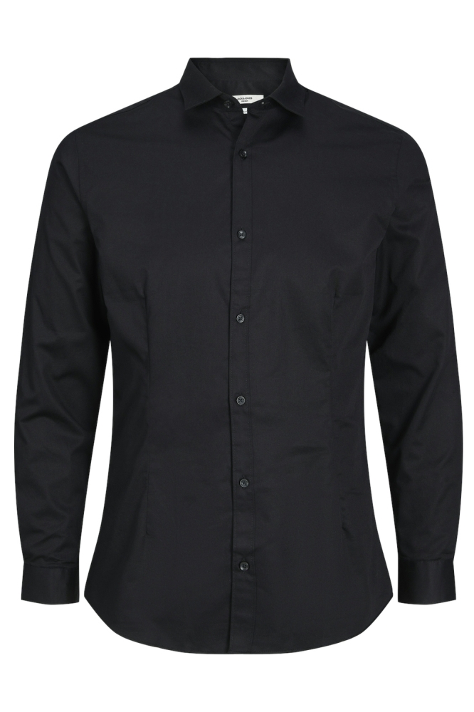 Jack & Jones zwarte heren overhemd | Vooraanzicht