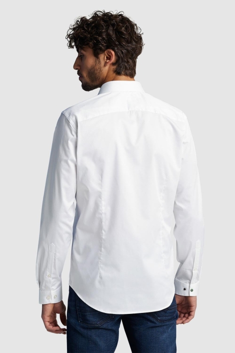 Cast Iron witte heren overhemd | Achteraanzicht