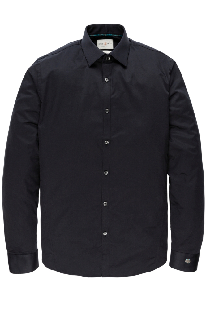 Cast Iron zwarte heren overhemd | Vooraanzicht