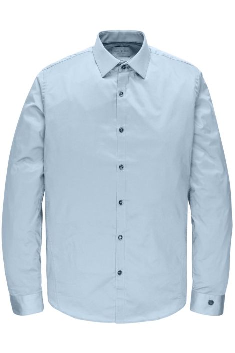 Cast Iron blauwe heren overhemd | Vooraanzicht