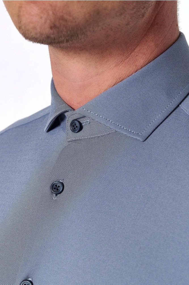 Pure H. Tico blauwe heren overhemd | Close up