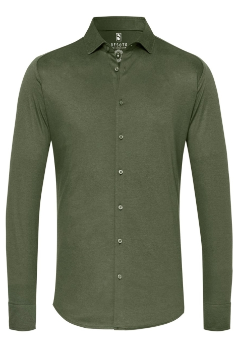 Desoto groene heren overhemd | Vooraanzicht