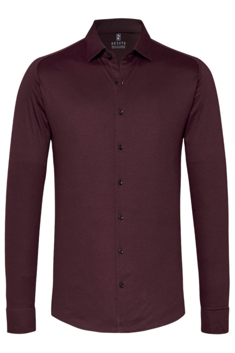 Desoto bordeaux heren overhemd | Vooraanzicht