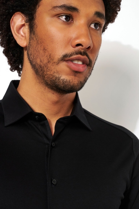 Desoto zwarte heren overhemd | Close up