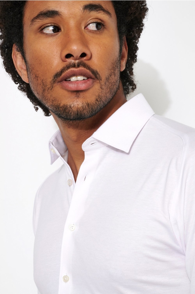 Desoto witte heren overhemd | Close up