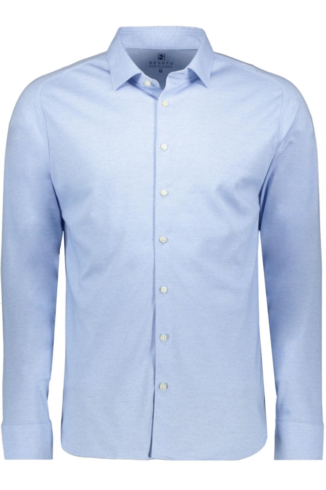 Desoto blauwe heren overhemd | Vooraanzicht
