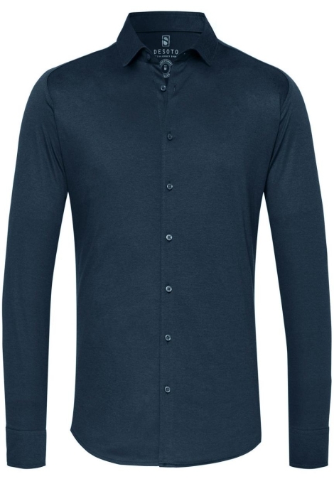 Desoto blauwe heren overhemd | Vooraanzicht
