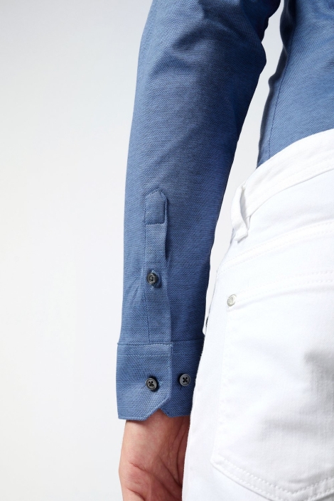 Desoto blauwe heren overhemd | Close up