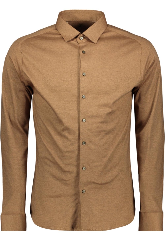 Desoto camel heren overhemd | Vooraanzicht