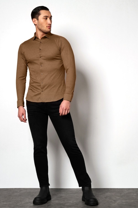 Desoto camel heren overhemd | Model
