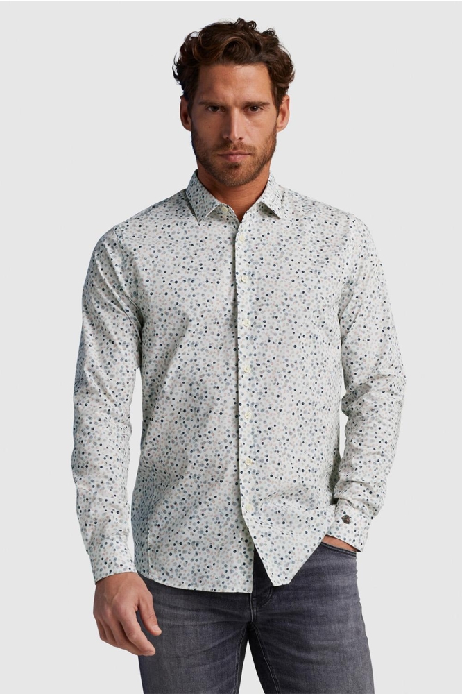 Cast Iron witte heren overhemd | Model vooraanzicht