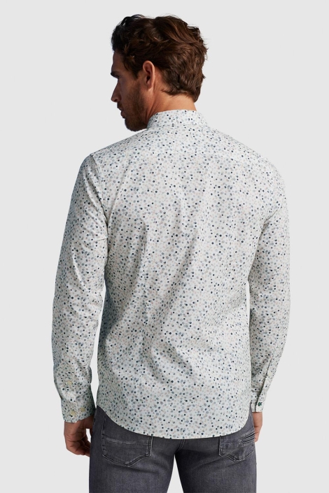 Cast Iron witte heren overhemd | Model achteraanzicht