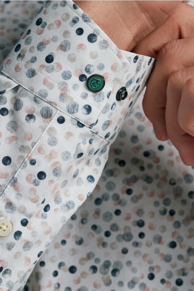 Cast Iron witte heren overhemd | Close up