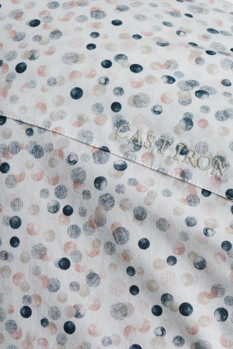 Cast Iron witte heren overhemd | Close up