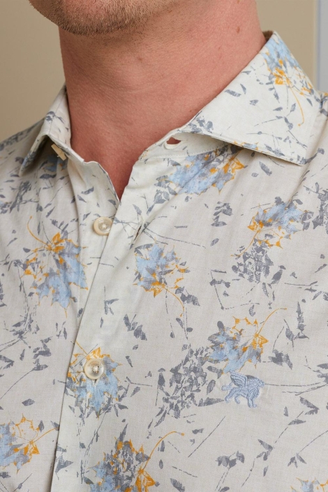 Vanguard ecru heren overhemd | Close up