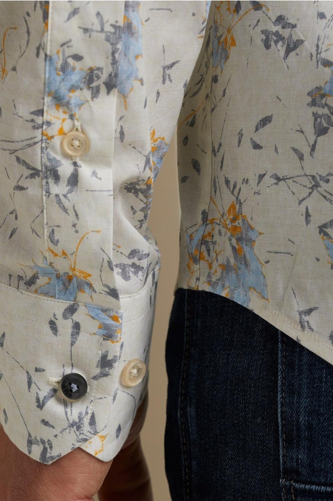 Vanguard ecru heren overhemd | Close up