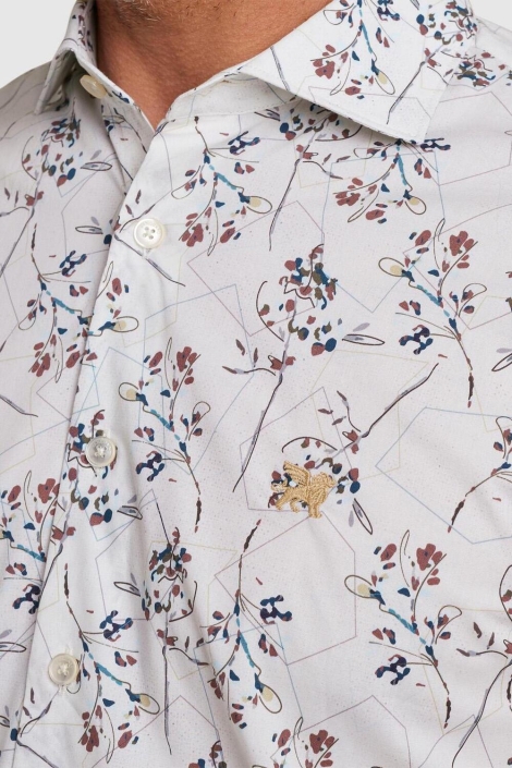 Vanguard witte heren overhemd | Close up