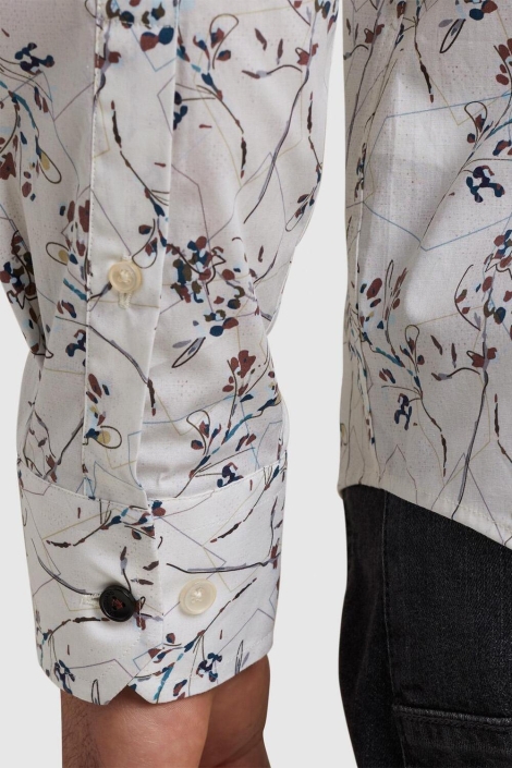 Vanguard witte heren overhemd | Close up