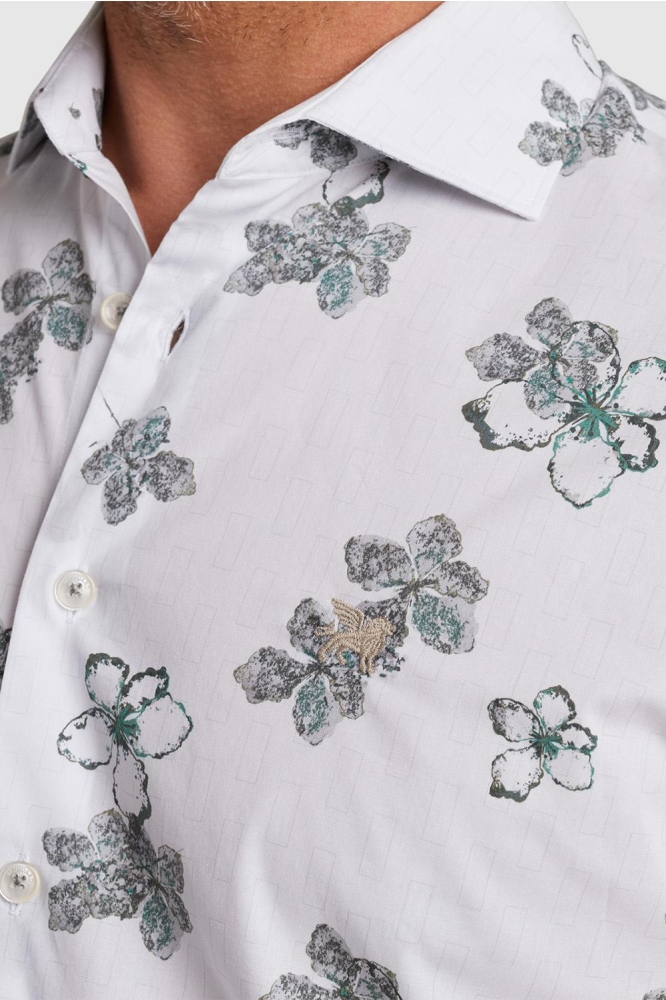 Vanguard witte heren overhemd | Close up