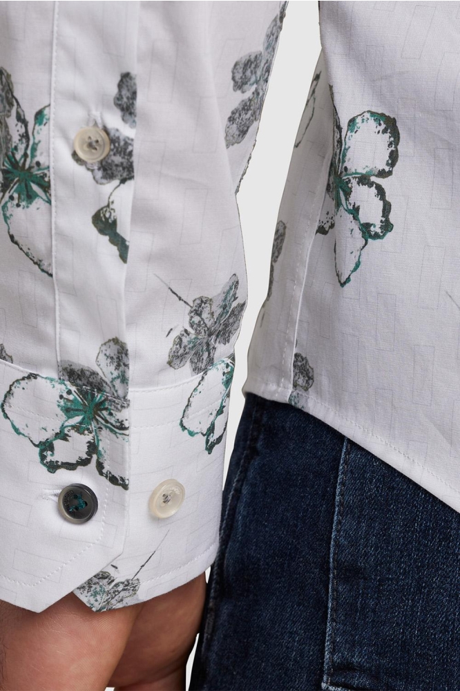 Vanguard witte heren overhemd | Close up