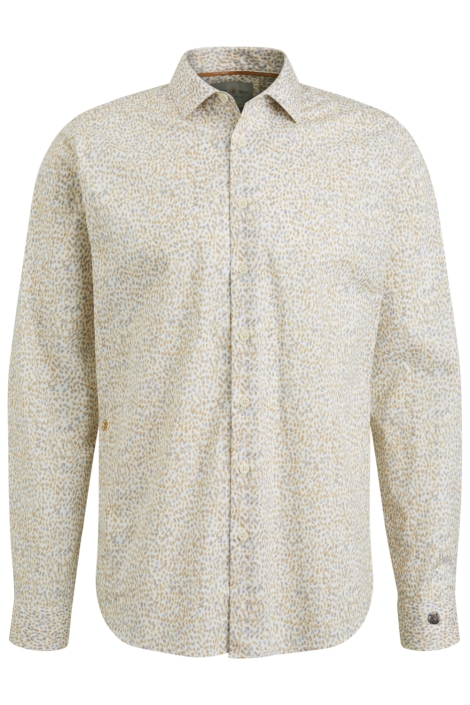 Cast Iron beige heren overhemd | Vooraanzicht