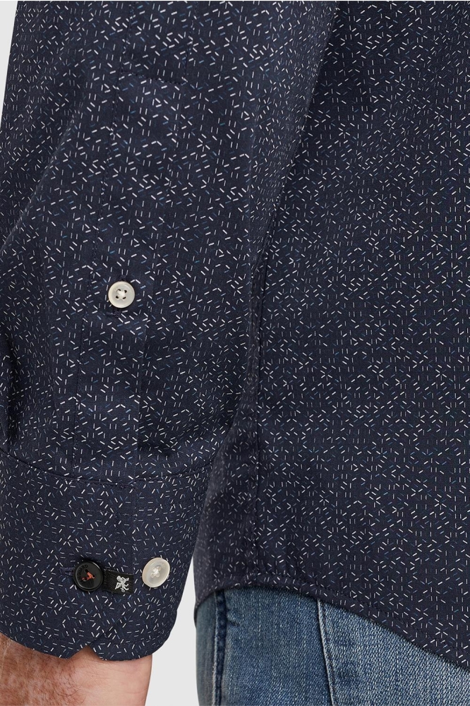 Vanguard blauwe heren overhemd | Close up