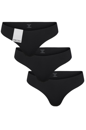 Pieces PCNAMEE THONG 3-PACK NOOS 17141726 Black 3 PACK