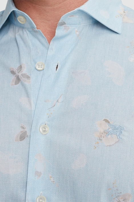 Vanguard blauwe heren overhemd | Close up