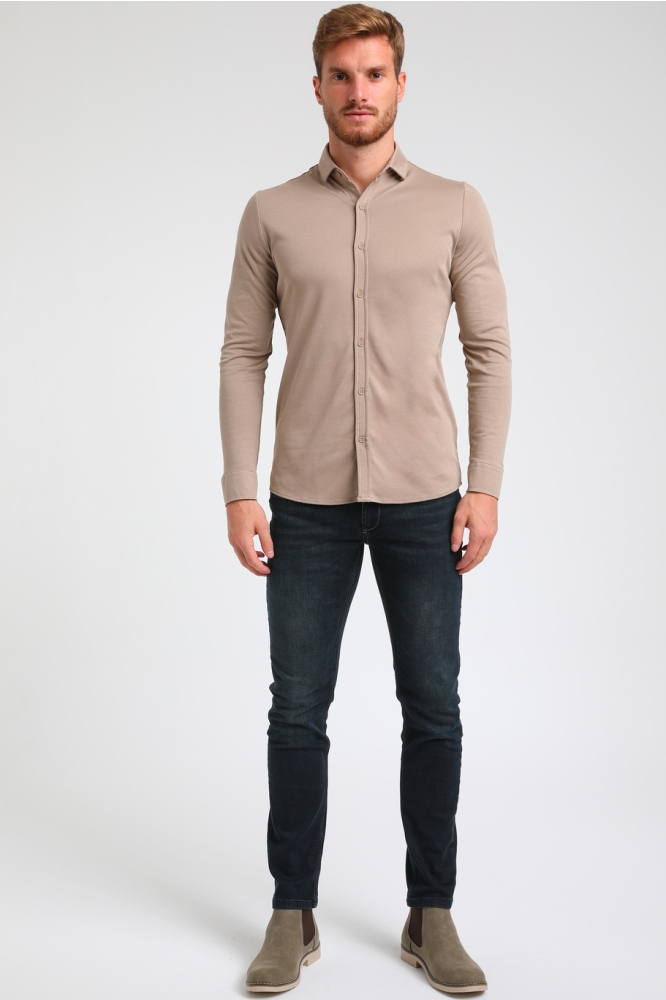 Gabbiano taupe heren overhemd | Model
