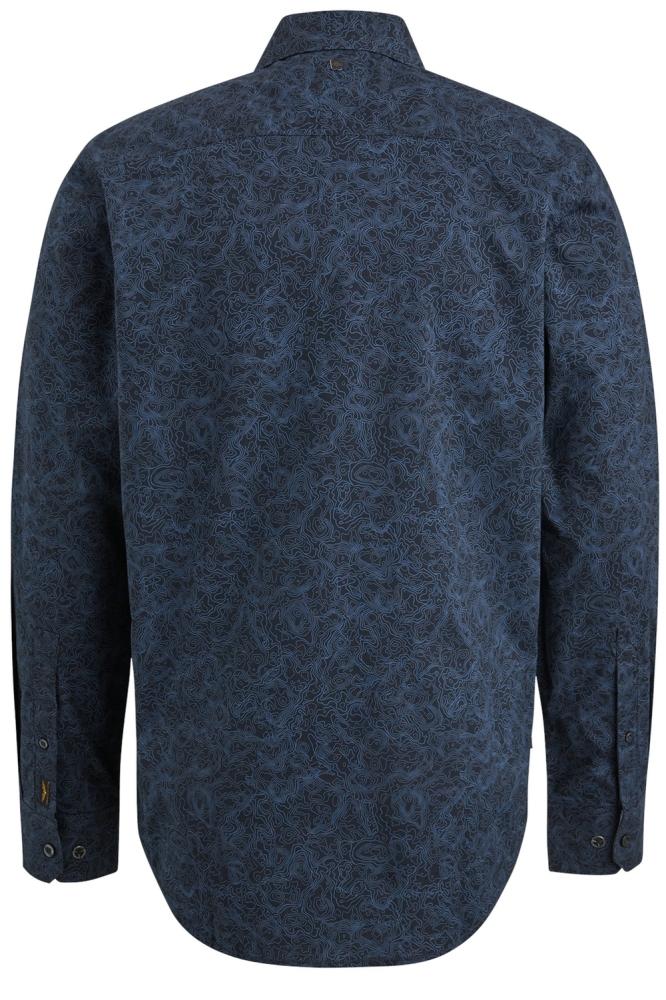 PME legend blauwe heren overhemd | Achteraanzicht