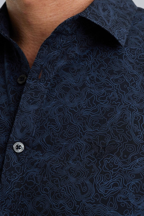 PME legend blauwe heren overhemd | Close up