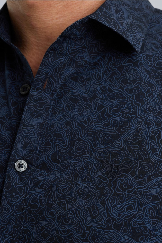 PME legend blauwe heren overhemd | Close up