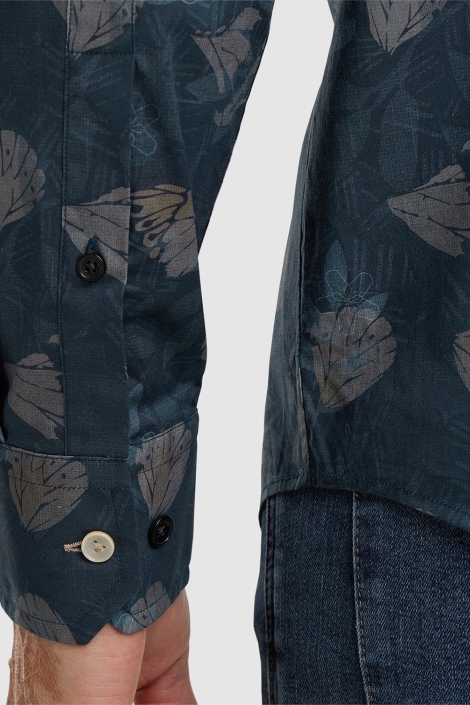 Vanguard blauwe heren overhemd | Close up