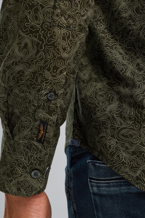 PME legend groene heren overhemd | Close up