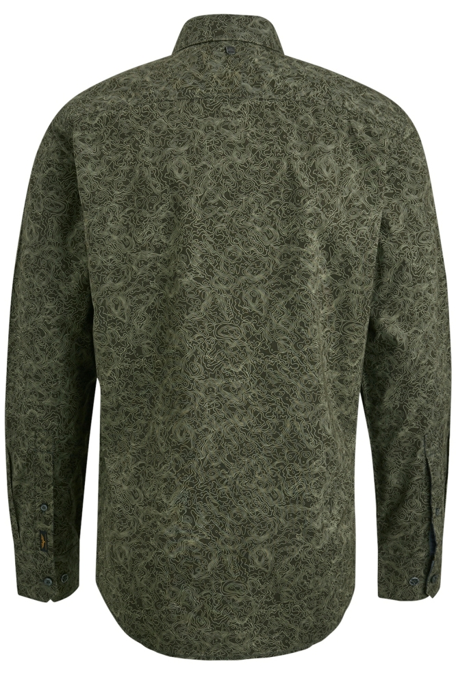 PME legend groene heren overhemd | Achteraanzicht