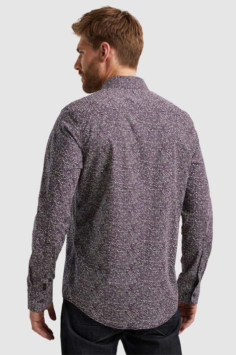 PME legend paarse heren overhemd | Model achteraanzicht