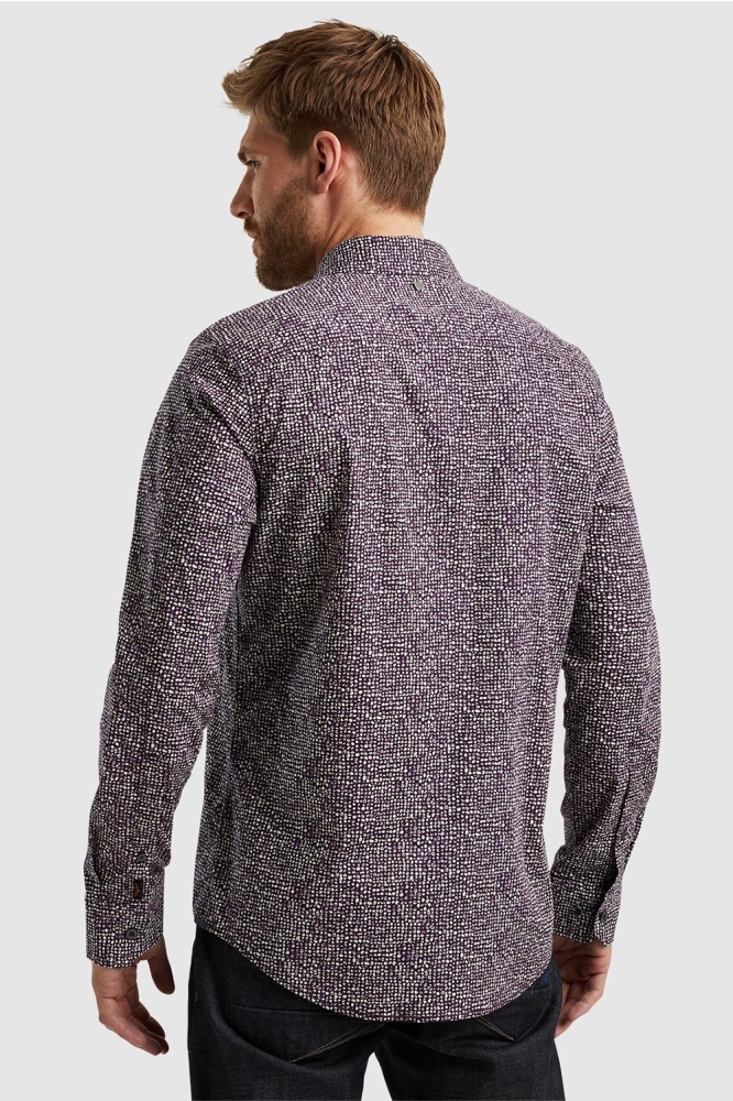 PME legend paarse heren overhemd | Model achteraanzicht