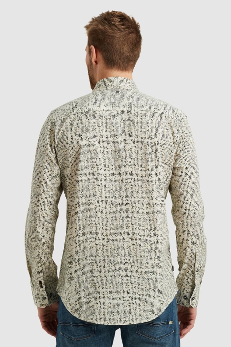 PME legend gele heren overhemd | Model achteraanzicht