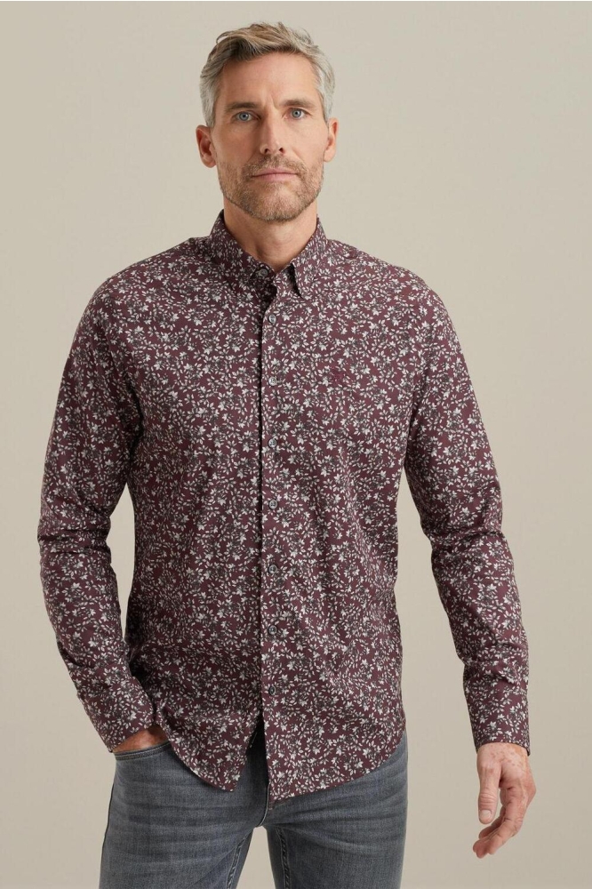 Vanguard bruine heren overhemd | Model vooraanzicht