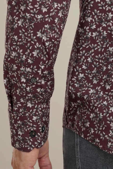 Vanguard bruine heren overhemd | Close up