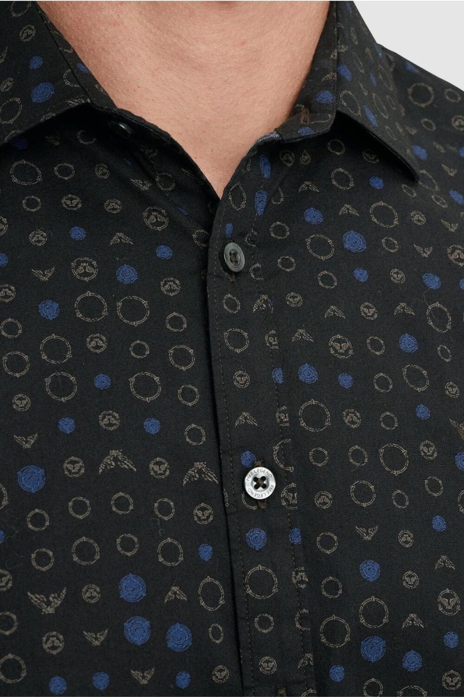 PME legend zwarte heren overhemd | Close up