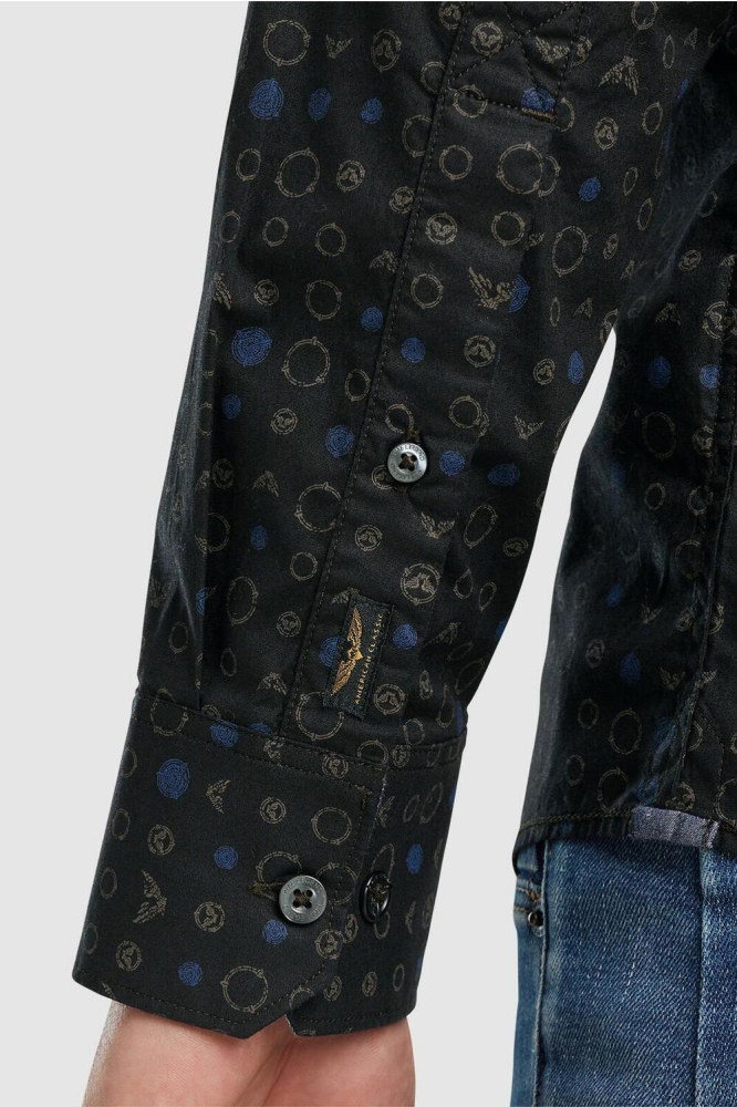 PME legend zwarte heren overhemd | Close up