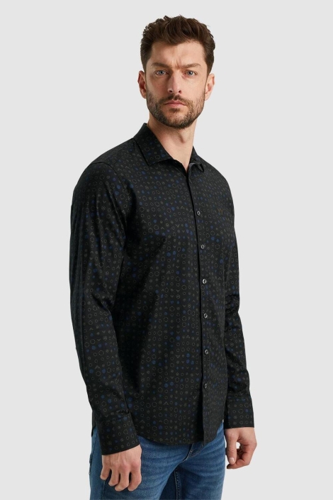 PME legend zwarte heren overhemd | Model vooraanzicht