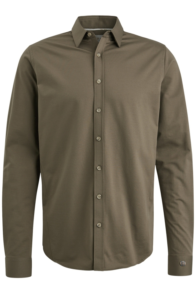 Cast Iron groene heren overhemd | Vooraanzicht