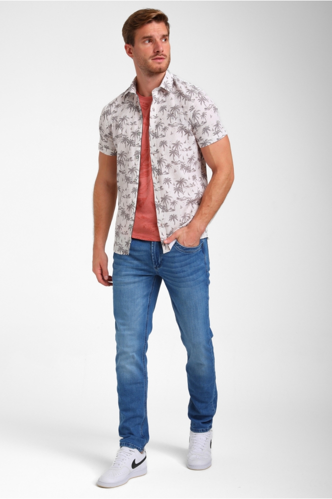 Gabbiano beige heren overhemd | Model