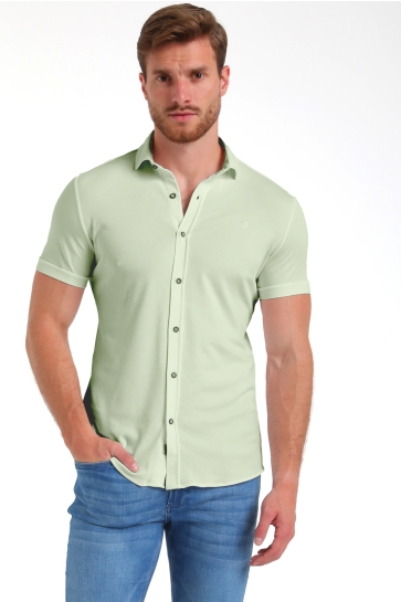 Gabbiano Overhemd JERSEY KORTE MOUWEN OVERHEMD 335934 MINT